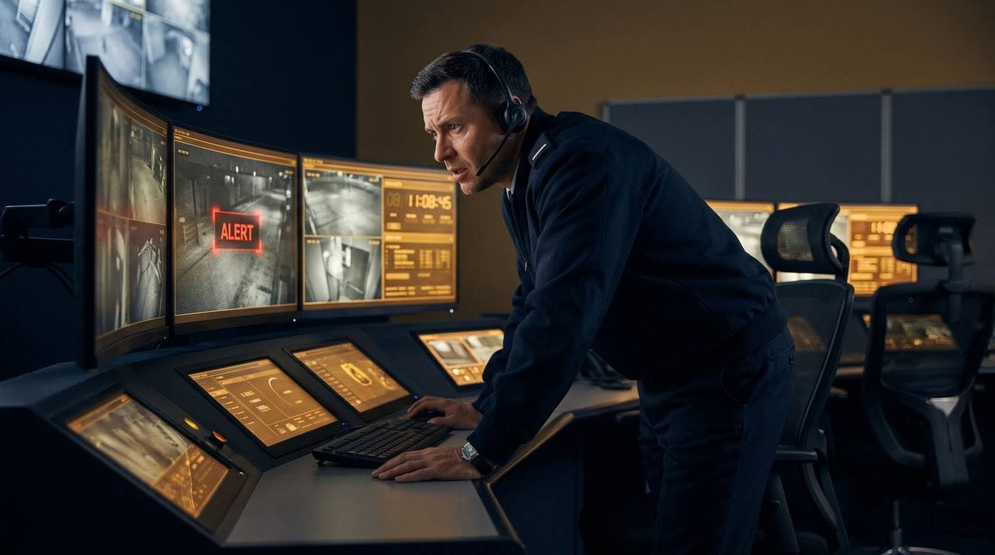 Our control room verifies the alert within seconds.